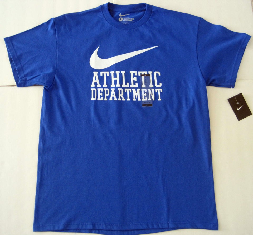 NIKE MEN ROYAL BLUE ATHLETIC DEPT. T SHIRT L XXL NWT