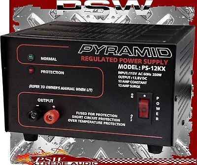   10 Amp 13.8 Volt Power Supply Pyramid converts 120v AC to 12v DC