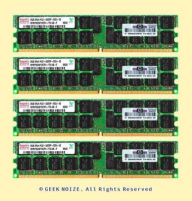 Server RAM 8GB 4x 2GB HP 405476 051 PC2 5300P ECC REG DDR2 667 PC5300 