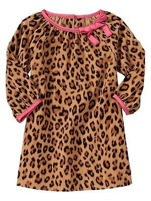 Baby Gap NWT Bryant Park Leopard Bow Dress 18 24 Months 2 3 4 5 2T 3T 
