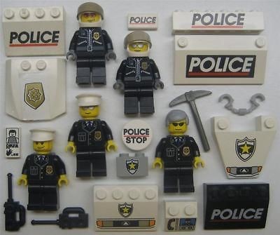 LEGO SWAT TEAM POLICE MINIFIGS LOT city town chief robber prisoner 