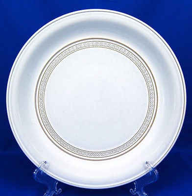 Denby / Langley ALSACE Dinner Plate 10.75 in. Embossed Taupe Rings 