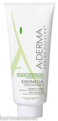 Derma Exomega Emolient Cream with Oat Milk & Omega 200ml skin 