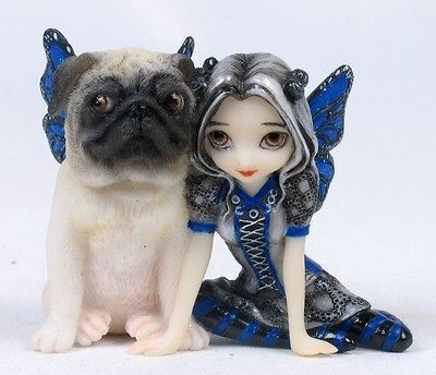 STRANGELING FAIRY PUG PIXIE STATUE GIFT ORNAMENT FIGURINE