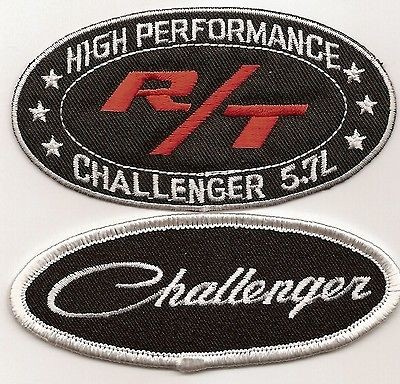 EMBROIDERED DODGE CHALLENGER R/T 5.7L SEW/IRON ON PATCH EMBLEM MOPAR 