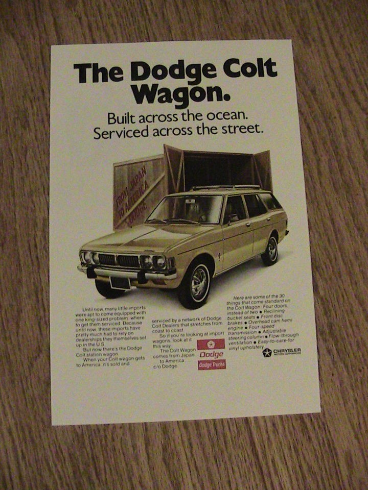 1973 advertisement DODGE COLT WAGON made in japan sold in usa little 