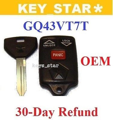   CHRYSLER DODGE JEEP PLYMOUTH KEYLESS REMOTE OEM FOB GQ43VT7T + KEY