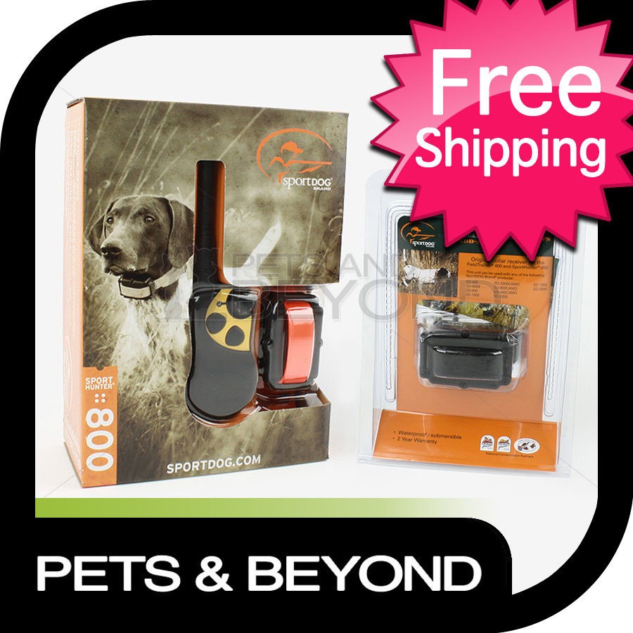 SPORTDOG SD 800 REMOTE SHOCK TRAINING 2 DOG COLLARS