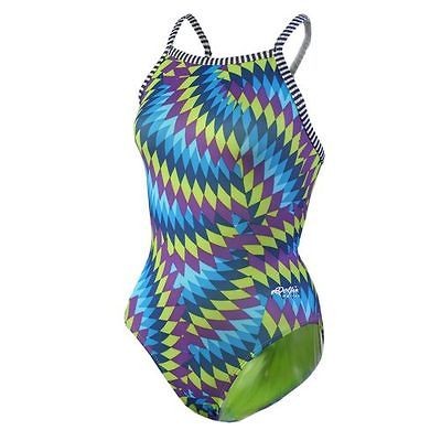 Dolfin Womens Uglies V 2 Back FanFan Swimsuit Size 34