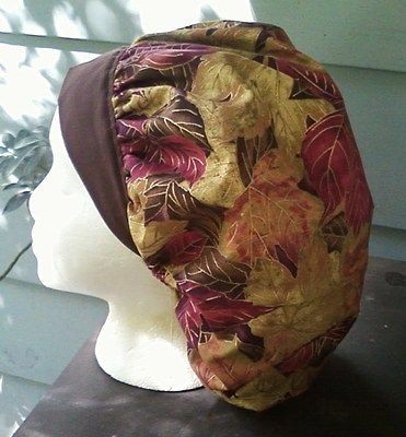 GOLDEN FALL LEAVES Surgical Medical OR Bouffant Nurses Scrub Cap Hat