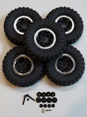 Axial SCX10 Trail Honcho Ripsaw Tires w/ Walker Evans Wheels & Hubs 5 