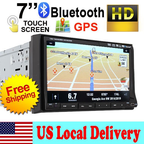 DOUBLE DIN 7 CAR DVD PLAYER WITH GPS NAVIGATION PIP IPOD RADIO 