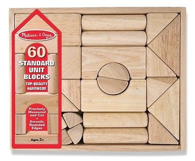 Melissa and Doug Wooden Standard Unit Blocks BRAND NEW