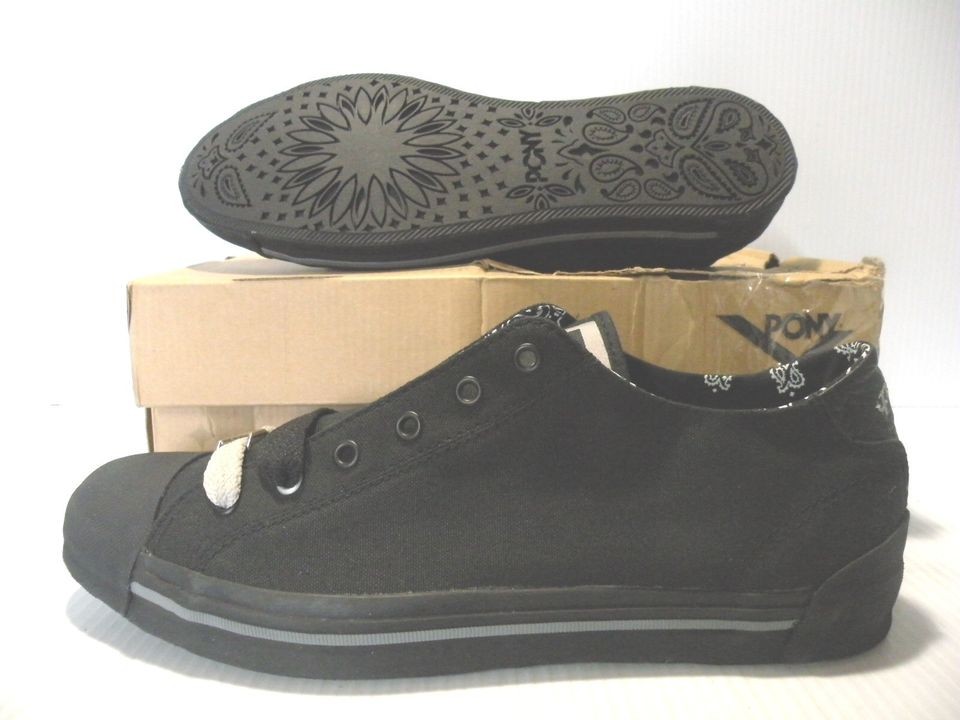 PONY SNOOPADOOPA LOW SNEAKERS MEN SHOES BLACK 6063 SIZE 13 NEW IN