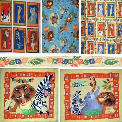 Madagascar Collection   Fabric, Appliques & Fabric Squares 100% Cotton 