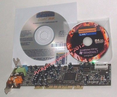 Low Profile Creative Sound Blaster Live 24bit audio card rare 44 caps 