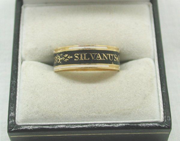 georgian mourning ring in Georgian, Pre 1837