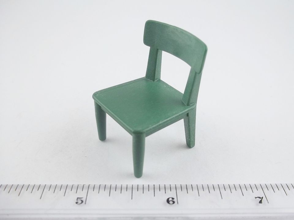 Playmobil Fort Eagle 3023 Chair Straight Back Plain Moss Green