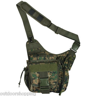 DIGITAL WOODLAND CAMOUFLAGE ADVANCED TACTICAL HIPSTER   Satchel, 11 x 