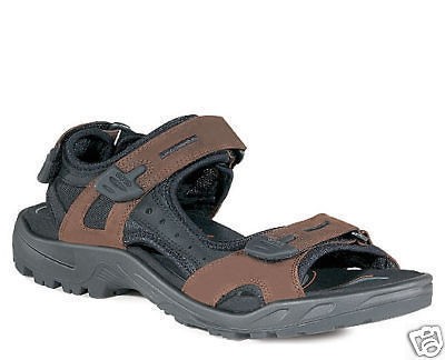 Ecco Mens Yucatan Outdoor Strap Comfort Sandals Brown Leather