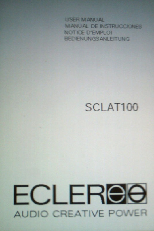 ECLER ESCLAT 100 MIXER USER MANUAL BOUND ENG ESP DEUT FR INC BLOCK 