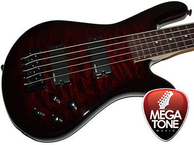 New Spector Legend Classic Series 5 String Bass, Black Cherry A Stock