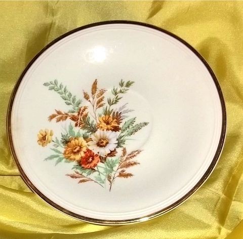 VTG 1939 Edwin M Knowls Floral Spray Saucer Plate 39 9