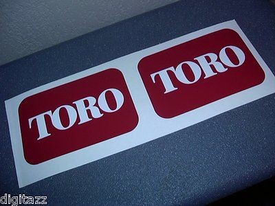 medium TORO Logo / Decal / Sticker 6 x 4 inch each Walk Behind 