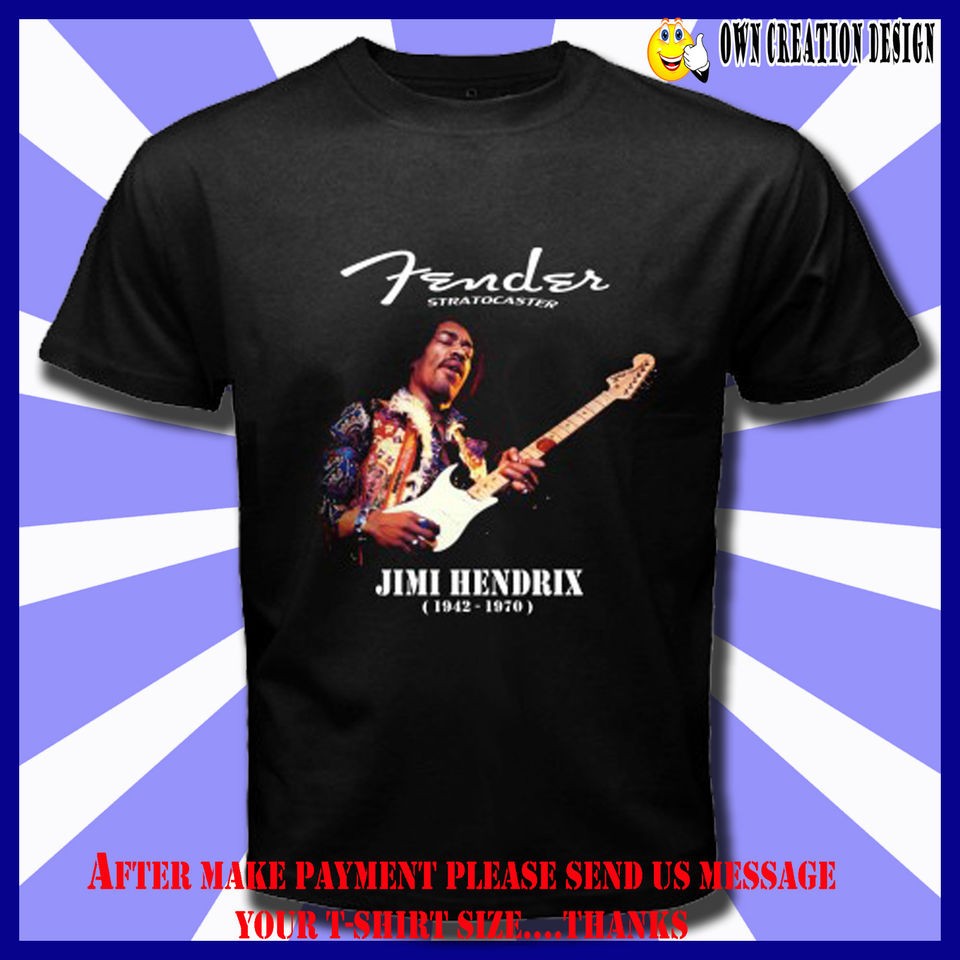 New JIMI HENDRIX Best Guitarist Blues Fender Stratocaster CD T SHIRT 