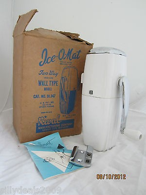 Vintage 1950s Rival Ice O Mat Two Way, Wall Mount DL347 w/Box Free 
