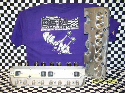 COMPLETE SBC ALUMINUM SB CHEVY 400 CYLINDER HEADS RACE 64CC