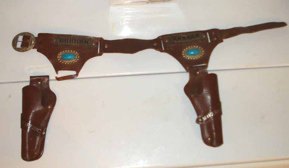 Vintage, Late 1950s James Garner, Maverick, Belt & Holsters for Toy 