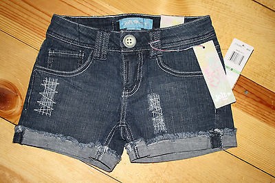 JOLT JEANS NEW NWT GIRLS Denim Frey Cuffed Distressed Shorts 8 10