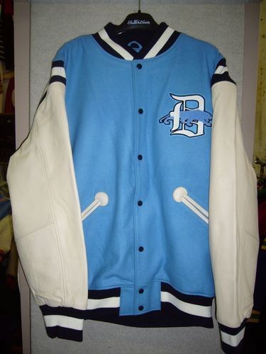 Eminem Shady Detroit Panthers Jacket   Wool with Leather Sleeves 