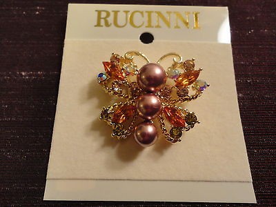 Rucinni Butterfly Brooch New Gift Boxed