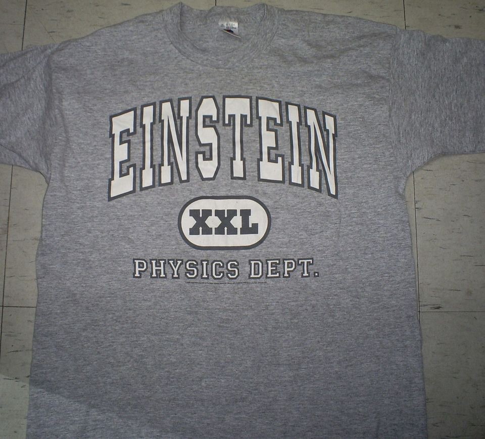   90S ATHLETIC GRAY ANDAZIA MC ESCHER VINTAGE EINSTEIN T SHIRT SZ XL