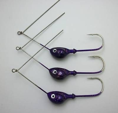 SPINNERBAIT HEADS 3/4 oz. PURPLE with PURPLE GLITTER