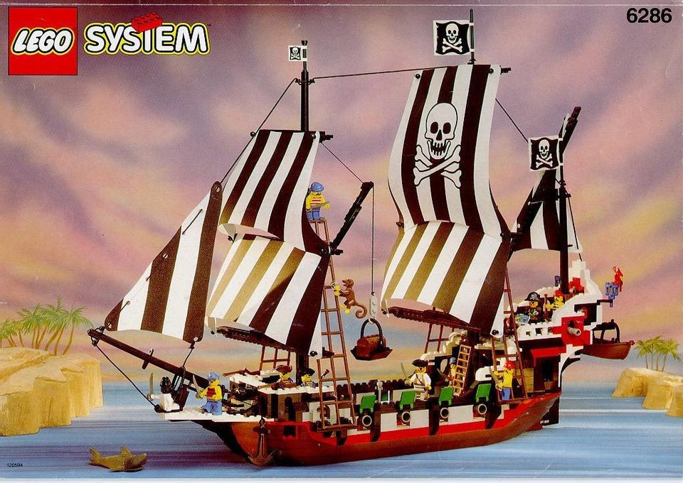 LEGO 6286 THE BLACK SKULL PIRATE SHIP INSTRUCTIONS ONLY