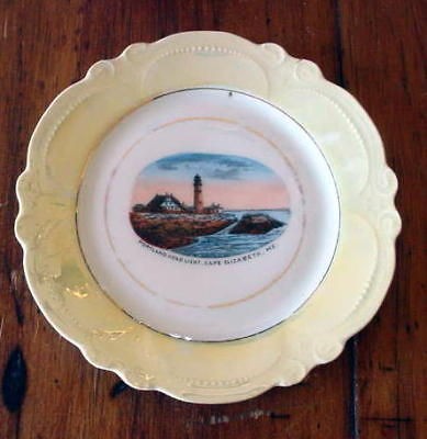 PORTLAND Head Light Maine Souvenir Plate Germany OLD