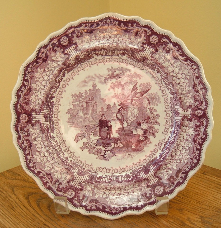 Historical Staffordshire China ~ Carolina ~ Mulberry Transferware 