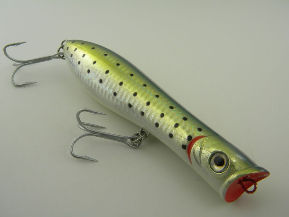   Pencil Popper Poppers 5 Lure striper GT NEW 1 lure SMOKEY JOE silver