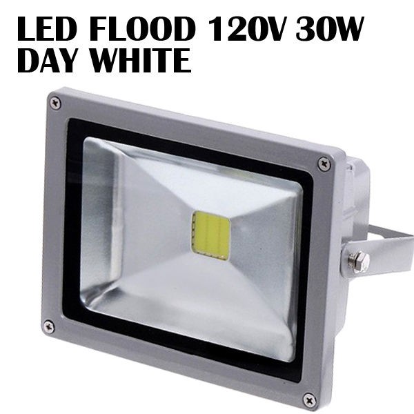 LED DAY WHITE 30W FLOOD WASH LIGHT 120V 30WATTS WATERPROOF FLOODLIGHT 