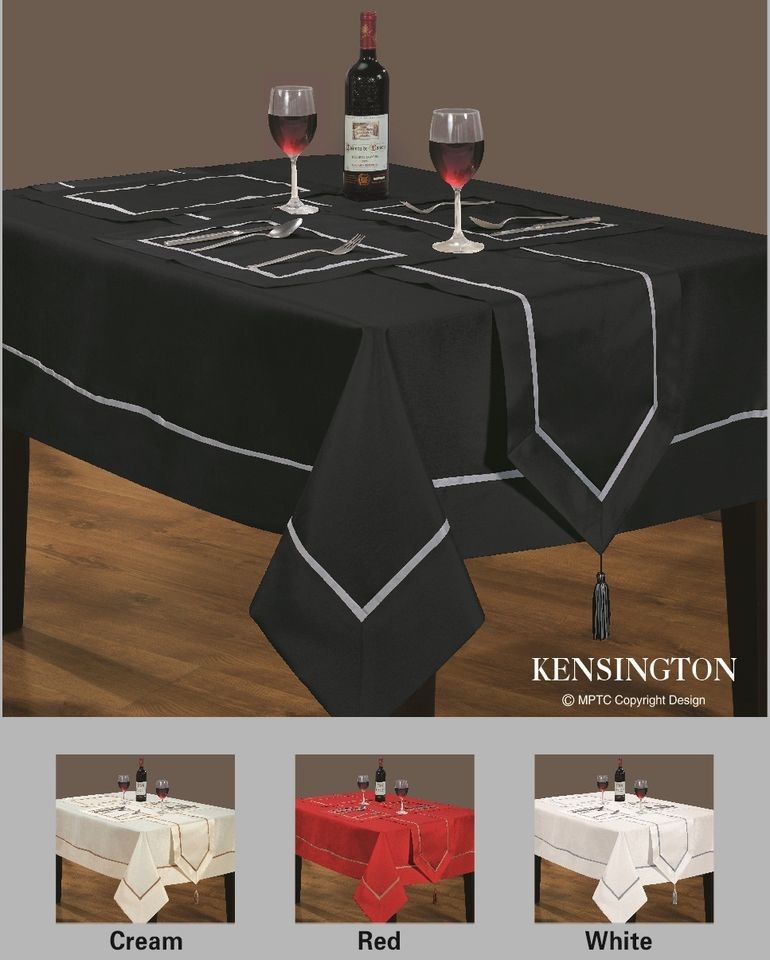 New Plain Faux Silk Tablecloths, Napkins, Runners, Placemats Red 