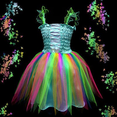 b004 Xmas Halloween Blue Dance Pageant Tutu Party Girls Fancy Dress 2 