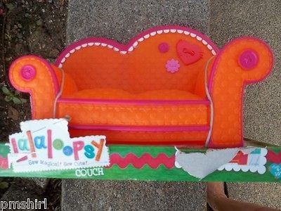 LALALOOPSY Doll Furniture Couch Sofa ORANGE ~SO SOFT~NIP