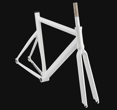 FRESCO SINGLE SPEED FIXED GEAR TRACK FIXIE ROAD BIKE FRAME WHITE SIZE 