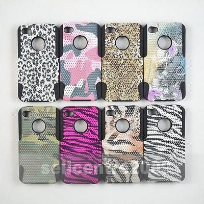 Designer Hybrid Hard Mesh Soft Silicone Rubber Case Cover Skin for 