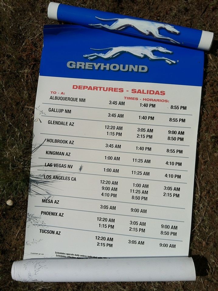 Greyhound Bus Schedule 2007 Flagstaff AZ