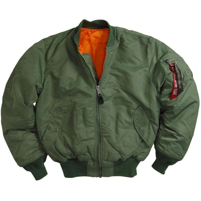 Alpha Industries MA 1 Flight Jacket   Blk, Navy, Maroon, Sage, Rep 