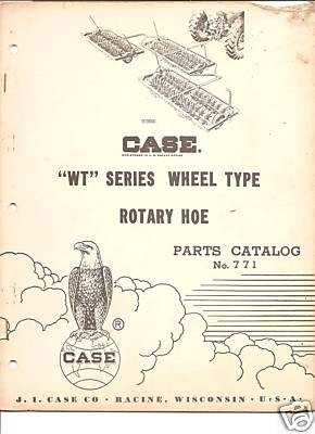 Case WT Series Wheel Type Rotary Hoe Parts Manual